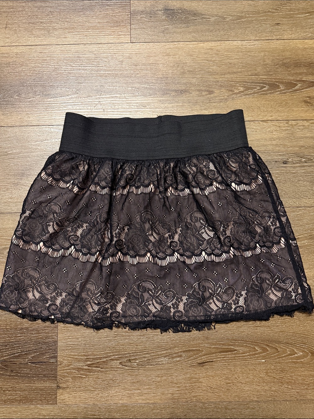 Xhilaration Black Lace Mini Skirt